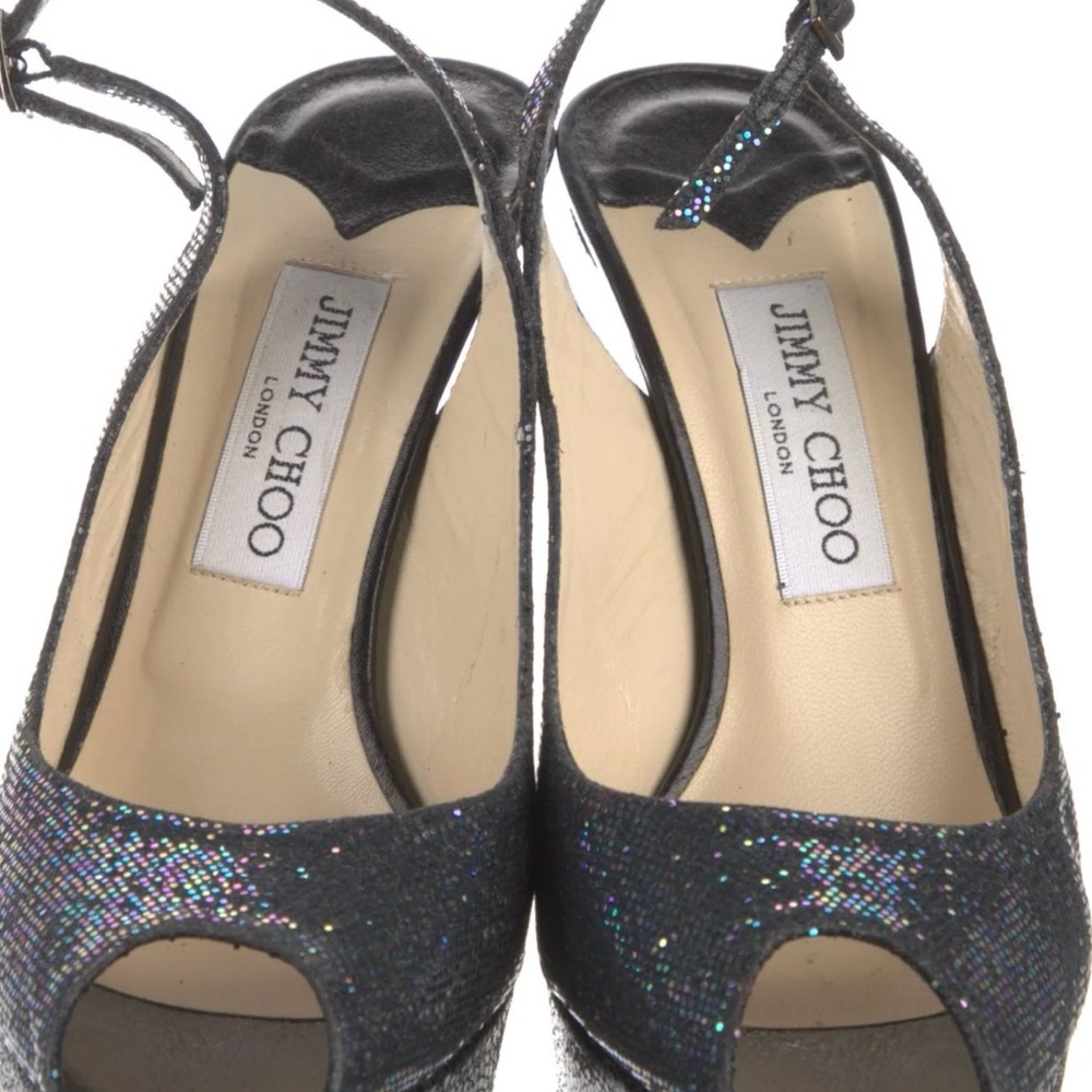Jimmy Choo Purple Glitter Heels